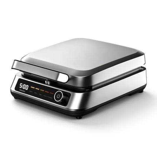 Bolkani Waffeleisen Digital 4 Waffeln, 1400W Antihaft