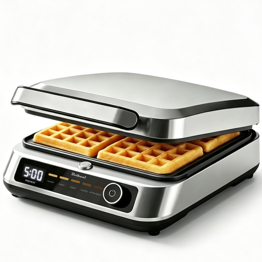 Bolkani Waffeleisen Digital 4 Waffeln, 1400W Antihaft